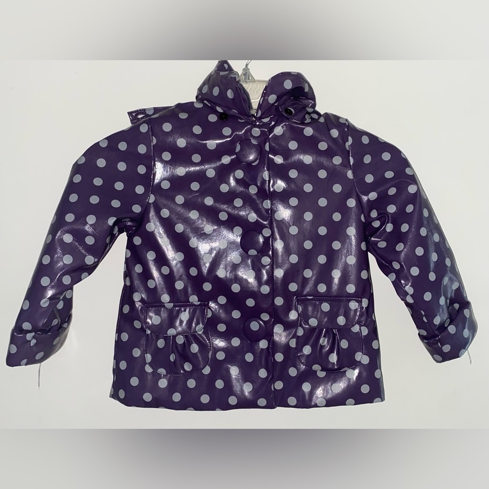 Du Pareil Au Meme Toddler Polka Purple Raincoat Size 4